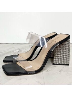 Schutz Ariellen Jewel Square Toe Heeled Sandal 6B